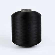 AA grade Full dull Black 100% polyester yarn  DTY 150/48 polyester quality twist for woven label